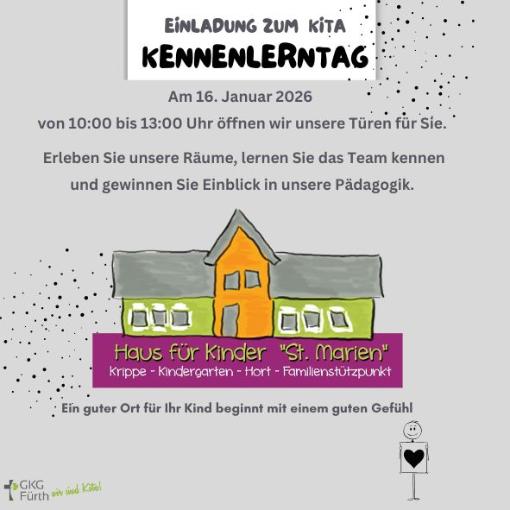 Kita Kindergarten Kennenlernen Veranstaltung Flyer Hochformat Foto Doodle Blau Rosa (50 x 50 mm) (1)